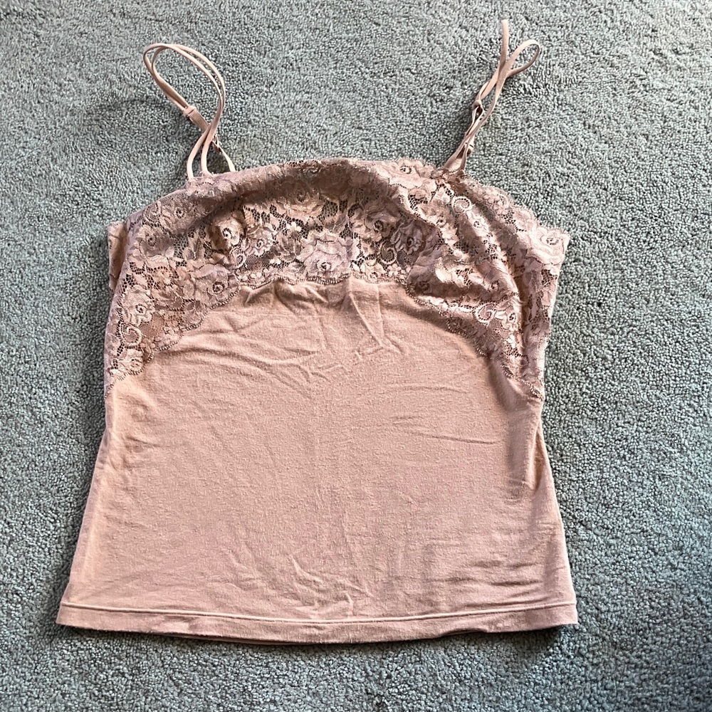 Wacoal Pink Lace Trim Camisole